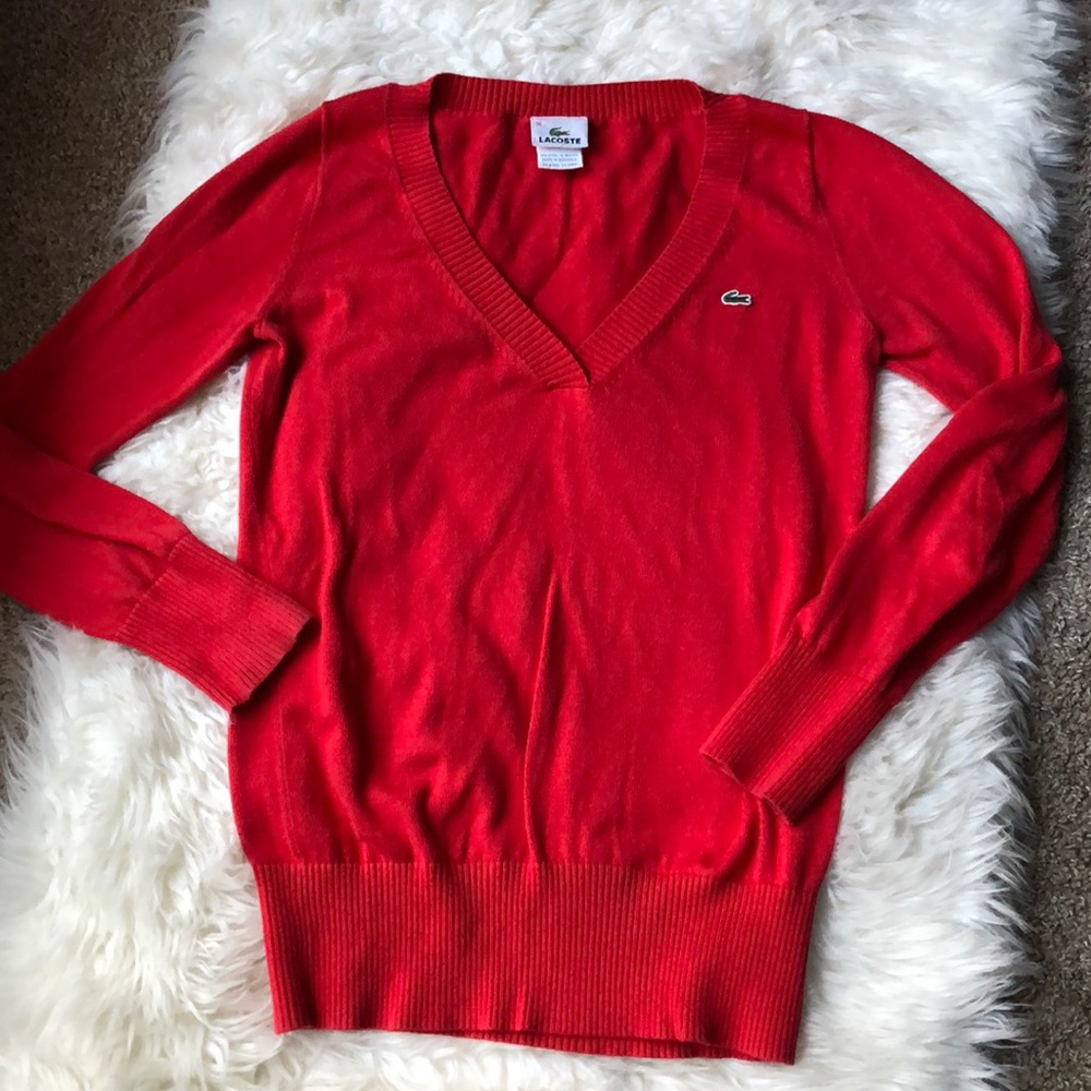 Lacoste Sweater Red Size 36